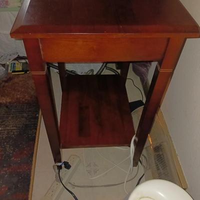 2 TIER SIDE TABLE WITH DRAWER