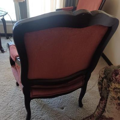 2 ANTIQUE TUFTED ARM CHAIRS