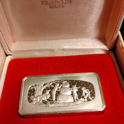 Silver bar Merry Christmas