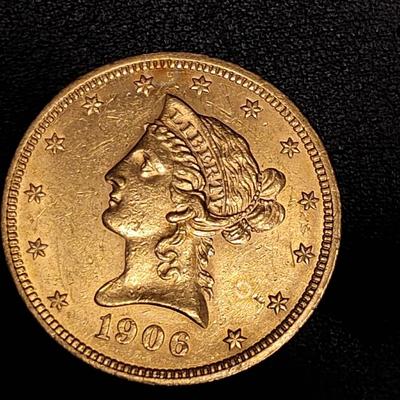 1906 10$ U S COIN GOLD PIECE