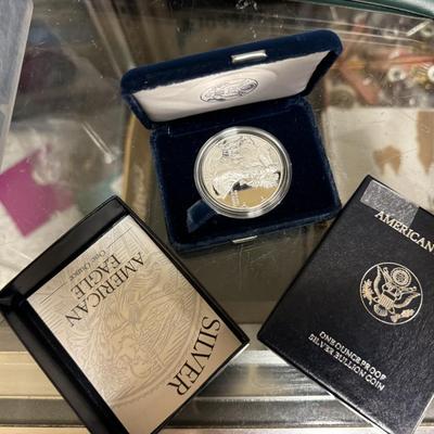1993 AMERICAN EAGLE 1oz silver with box and papers