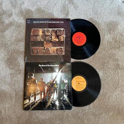 THE BEST OF THE GUESS WHO & BLOOD, SWEAT & TEARS GREATEST HITS RECORD ALBUMS