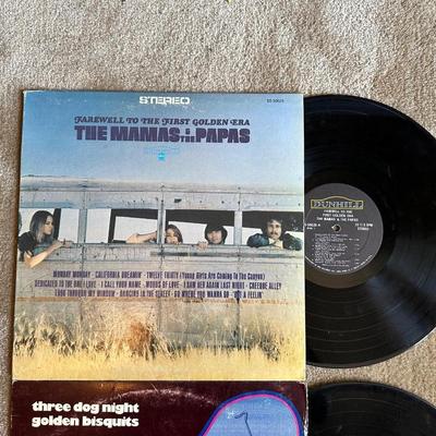 THE MAMMAS & THE PAPAS & THREE DOG NIGHT VINYL RECORD ALBUMS