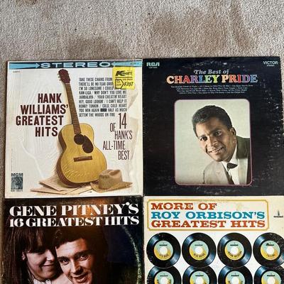 HANK WILLIAMS, CHARLIE PRIDE AND OTHER VINYL RECORDS