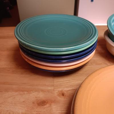 AN ASSORTMENT OF FIESTAWARE DISHES