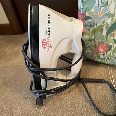 IRONING AND SLEEVE BOARD PLUS A CLOTHES IRON
