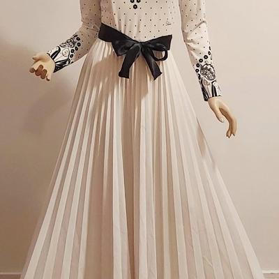 Vtg 1970s Collectible Alfred Shaheen Maxi Plise dress