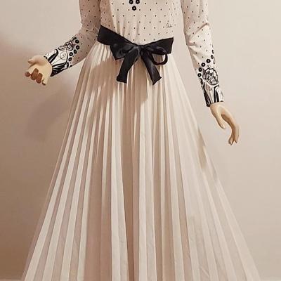 Vtg 1970s Collectible Alfred Shaheen Maxi Plise dress