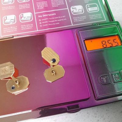 Vintage 14k Gold Art Deco cuff links Initials "JB"