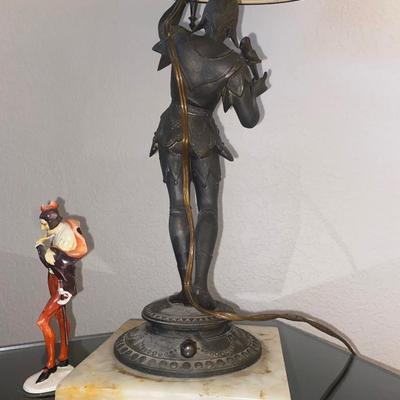 Antique Jester Double Socket Desk Lamp. And a Side Kick