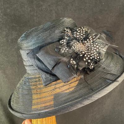 Black Sheer with Feather Bow