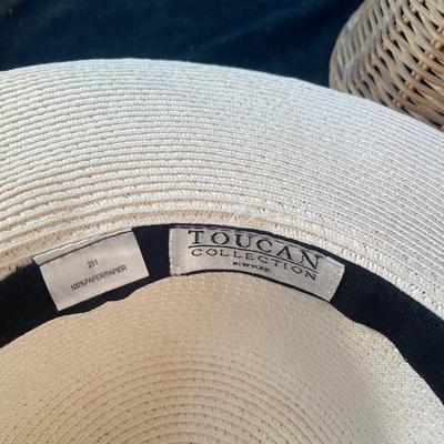 White Wide Brim Hat with Bow