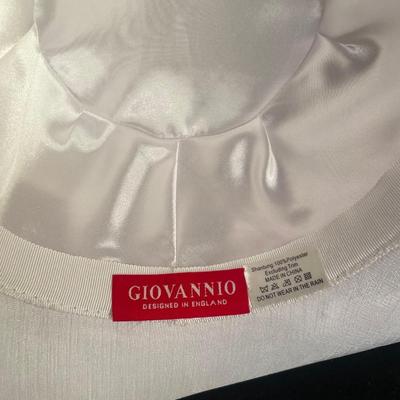 White Wide Brim with Satin Bow