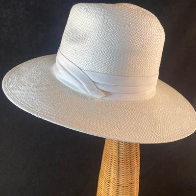 White Straw Fedora