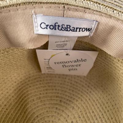 Wide Brim Hat with Yellow Flower