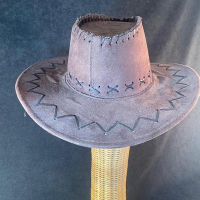 Faux Leather Ranch Hat