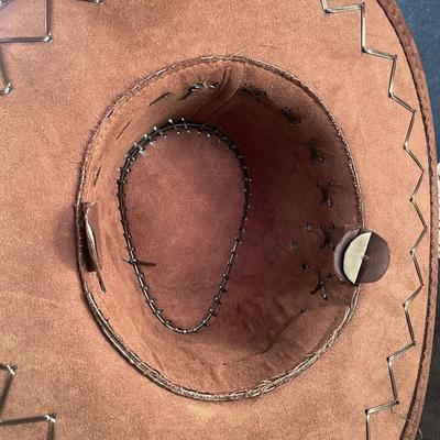 Faux Leather Ranch Hat