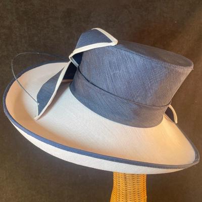 Navy & White Fancy Hat