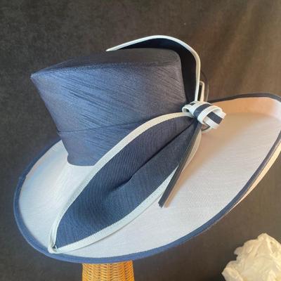 Navy & White Fancy Hat