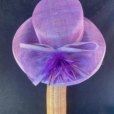 Purple Straw Fancy Hat