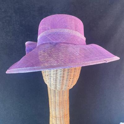 Purple Straw Fancy Hat