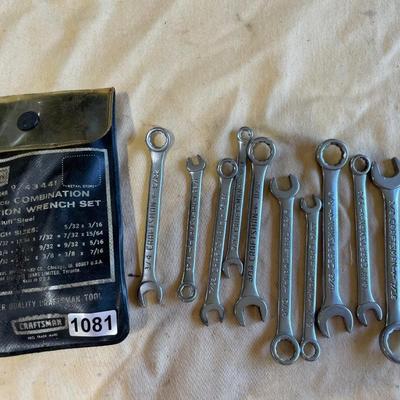 Small combo wrench set