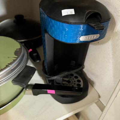 Pots & Pans , Coffee Maker, Tupperware, Small appliance's, Silver serving dishes
