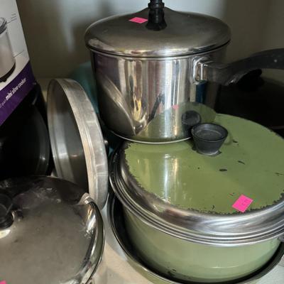 Pots & Pans , Coffee Maker, Tupperware, Small appliance's, Silver serving dishes