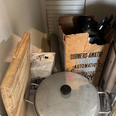 Pots & Pans , Coffee Maker, Tupperware, Small appliance's, Silver serving dishes