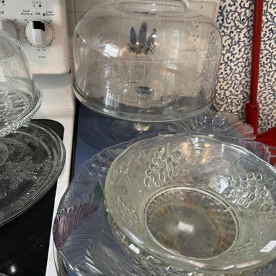 Cake stands & Candle Holders other clear glass