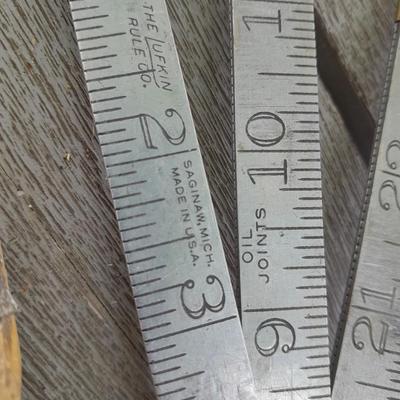Hand tools - metal folding ruler - new wooden Lufkin folding ruler and more