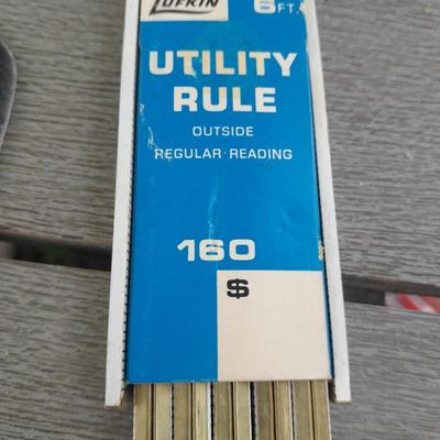 Hand tools - metal folding ruler - new wooden Lufkin folding ruler and more