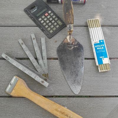 Hand tools - metal folding ruler - new wooden Lufkin folding ruler and more