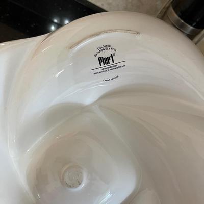 Ceramic chip and dip platter