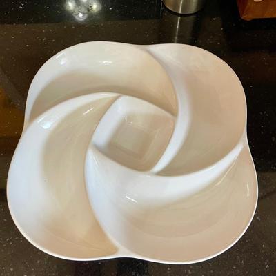 Ceramic chip and dip platter