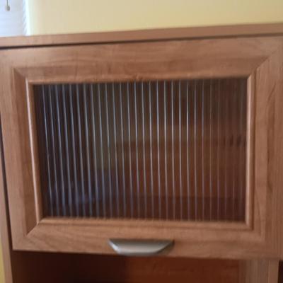 L-SHAPED COMPUTER DESK WITH HUTCH PLUS A DESK CHAIR