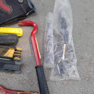 Small tools - magnetic grip drivers - small claw - nice gloves - allen wrenches and more