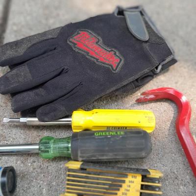 Small tools - magnetic grip drivers - small claw - nice gloves - allen wrenches and more
