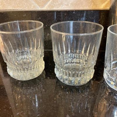 5 rocks glasses and shaker