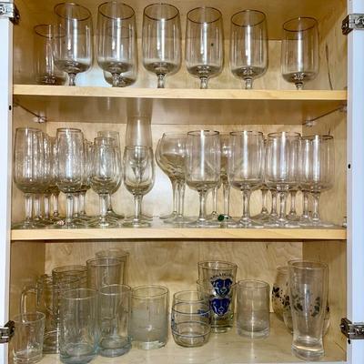Cabinet full of glasses