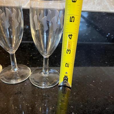5 sm sherry glasses