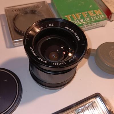 vintage Nikon 35mm camera with a BUNCH of accessories and carry case
