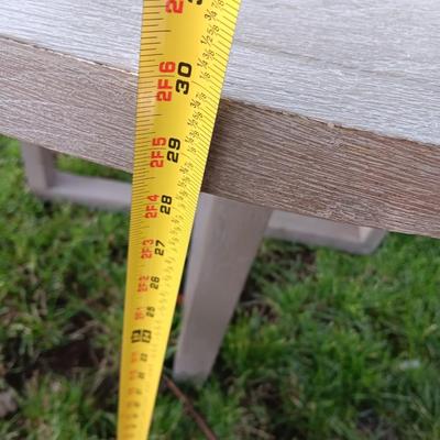48" round Port side patio table with four captain's chairs