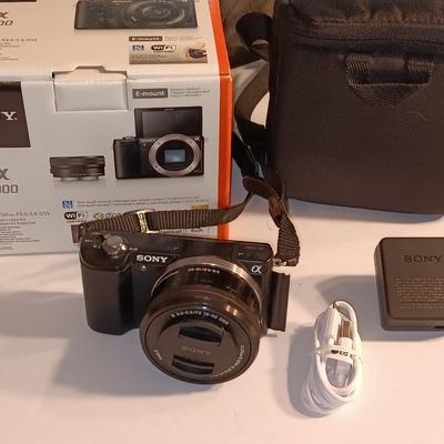 Sony X 5000 digital camera with accessories and case