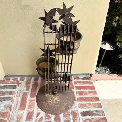 Metal Planter Holder With Terracotta Planters ~ *Read Details
