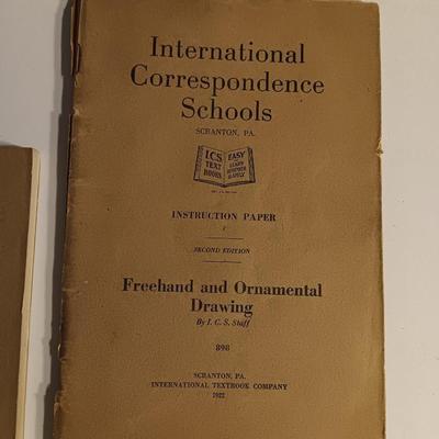 1922 Antique International Correspondence Schools - Water color - Ornamental Drawing