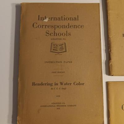 1922 Antique International Correspondence Schools - Water color - Ornamental Drawing