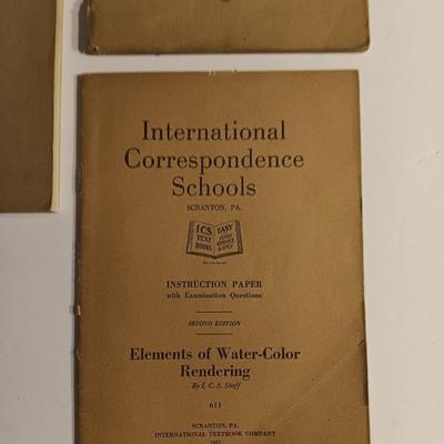 1922 Antique International Correspondence Schools - Water color - Ornamental Drawing