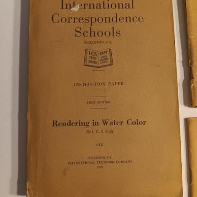 1922 Antique International Correspondence Schools - Water color - Ornamental Drawing