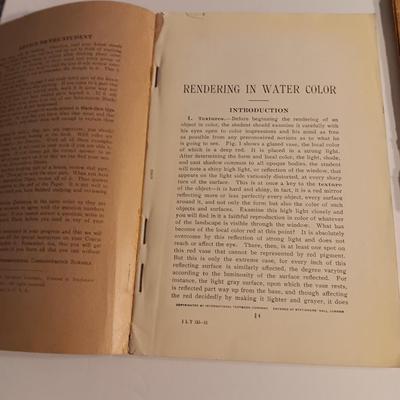 1922 Antique International Correspondence Schools - Water color - Ornamental Drawing